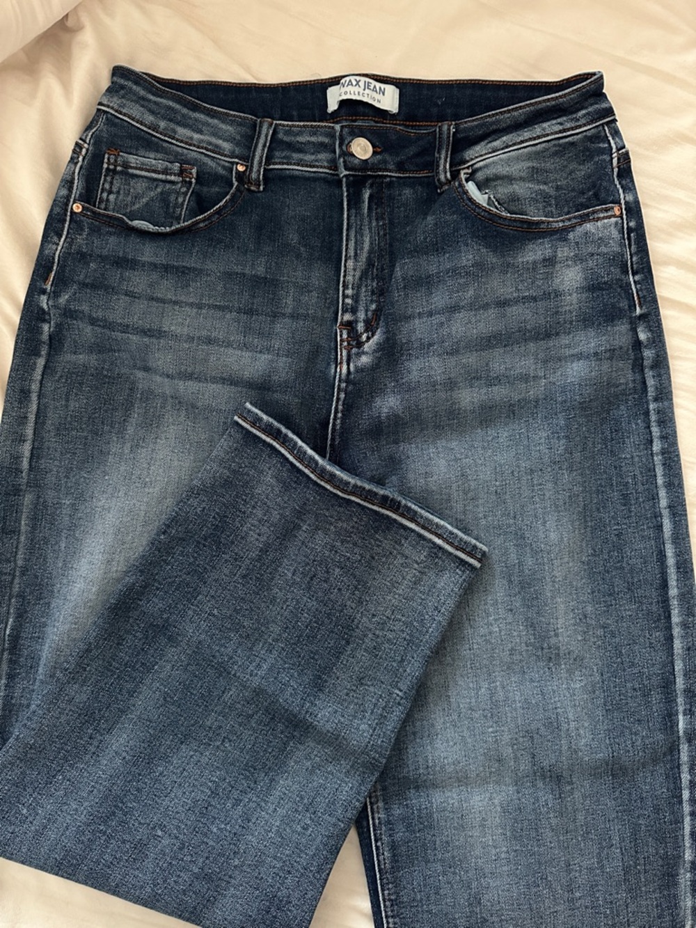WAX JEAN High-Rise Blue Denim Jeans